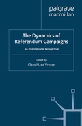 Cover: The Dynamics of Referendum Campaigns - Palgrave Macmillan