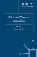 Cover: Cultures of Violence - Palgrave Macmillan