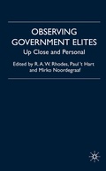 Cover: Observing Government Elites - Palgrave Macmillan