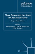 Cover: Class, Power and the State in Capitalist Society - Palgrave Macmillan