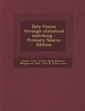Cover: Data Fusion Through Statistical Matching - Nabu Press