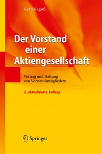 Abbildung von: Der Vorstand einer Aktiengesellschaft - Springer