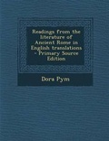 Cover: Readings from the Literature of Ancient Rome in English Translations - Nabu Press