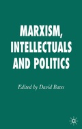 Cover: Marxism, Intellectuals and Politics - Palgrave Macmillan