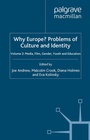 Cover: Why Europe? Problems of Culture and Identity - Palgrave Macmillan