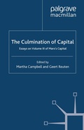 Cover: The Culmination of Capital - Palgrave Macmillan