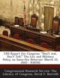 Cover: Crs Report for Congress - Bibliogov
