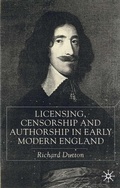 Cover: Licensing, Censorship and Authorship in Early Modern England - Palgrave Macmillan