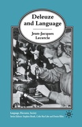 Cover: Deleuze and Language - Palgrave Macmillan