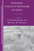 Cover: Building Constitutionalism in China - Palgrave MacMillan