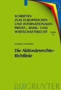 Abbildung von: Die Aktionärsrechte-Richtlinie - De Gruyter