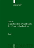 Cover: Lexikon sprachtheoretischer Grundbegriffe des 17. und 18. Jahrhunderts - De Gruyter