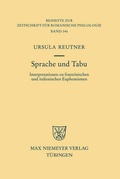 Cover: Sprache und Tabu - De Gruyter