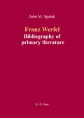 Cover: Franz Werfel: Bibliography of German Editions - De Gruyter Saur