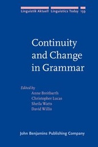 Enlarge image Cover: Continuity and Change in Grammar - John Benjamins Publishing Co