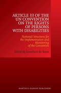 Cover: Article 33 of the UN Convention on the Rights of Persons with Disabilities - Martinus Nijhoff
