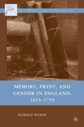 Cover: Memory, Print, and Gender in England, 1653-1759 - Palgrave MacMillan