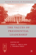 Cover: The Values of Presidential Leadership - Palgrave MacMillan