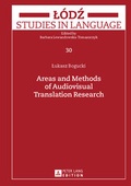 Cover: Areas and Methods of Audiovisual Translation Research - Peter Lang Verlag