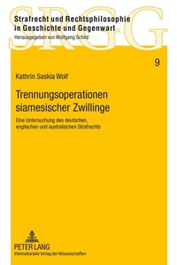 Abbildung von: Trennungsoperationen siamesischer Zwillinge - Peter Lang Verlag