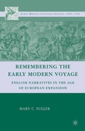 Cover: Remembering the Early Modern Voyage - Palgrave MacMillan