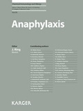 Cover: Anaphylaxis - S. Karger