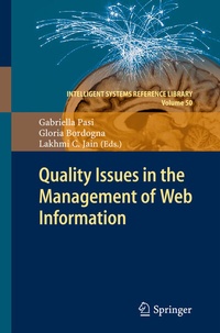 Enlarge image Cover: Quality Issues in the Management of Web Information - Springer