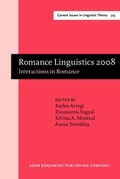Cover: Romance Linguistics 2008 - John Benjamins Publishing Co
