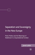 Cover: Separatism and Sovereignty in the New Europe - Palgrave MacMillan