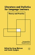 Cover: Literature and Stylistics for Language Learners - Palgrave Macmillan