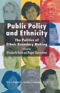 Cover: Public Policy and Ethnicity - Palgrave Macmillan