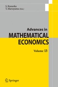 Cover: Advances in Mathematical Economics Volume 13 - Springer