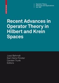 Cover: Recent Advances in Operator Theory in Hilbert and Krein Spaces - Birkh&auml;user