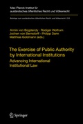 Cover: The Exercise of Public Authority by International Institutions - Springer