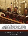 Cover: A Survey of Practice in Determining Magnitude of Near Earthquakes - Bibliogov
