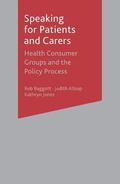Cover: Speaking for Patients and Carers - Palgrave Macmillan