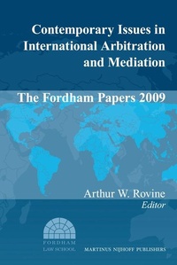 Abbildung von: Contemporary Issues in International Arbitration and Mediation: The Fordham Papers (2009) - Martinus Nijhoff