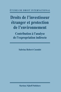 Bild: Droits de l'investisseur etranger et protection de l'environnement - Martinus Nijhoff