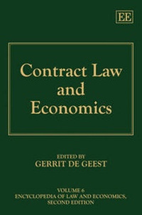 Enlarge image Cover: Contract Law and Economics - Edward Elgar Publishing