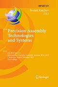 Cover: Precision Assembly Technologies and Systems - Springer
