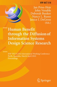 Abbildung von: Human Benefit through the Diffusion of Information Systems Design Science Research - Springer