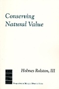 Cover: Conserving Natural Value - Columbia University Press
