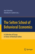 Cover: The Selten School of Behavioral Economics - Springer
