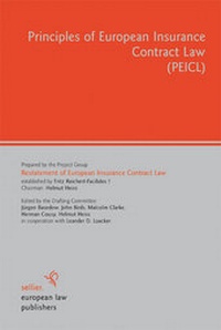 Enlarge image Cover: Principles of European Insurance Contract Law - Sellier European Law Publishers