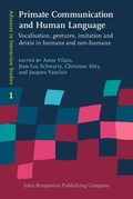 Cover: Primate Communication and Human Language - John Benjamins Publishing Co