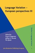 Cover: Language Variation - European Perspectives III - John Benjamins Publishing Co