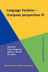 Enlarge image Cover: Language Variation - European Perspectives III - John Benjamins Publishing Co