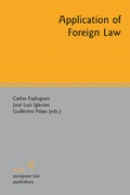 Cover: Application of Foreign Law - Sellier European Law Publishers