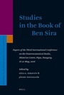Cover: Studies in the Book of Ben Sira - Brill