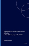 Cover: The Character of the Syriac Version of Psalms - Brill